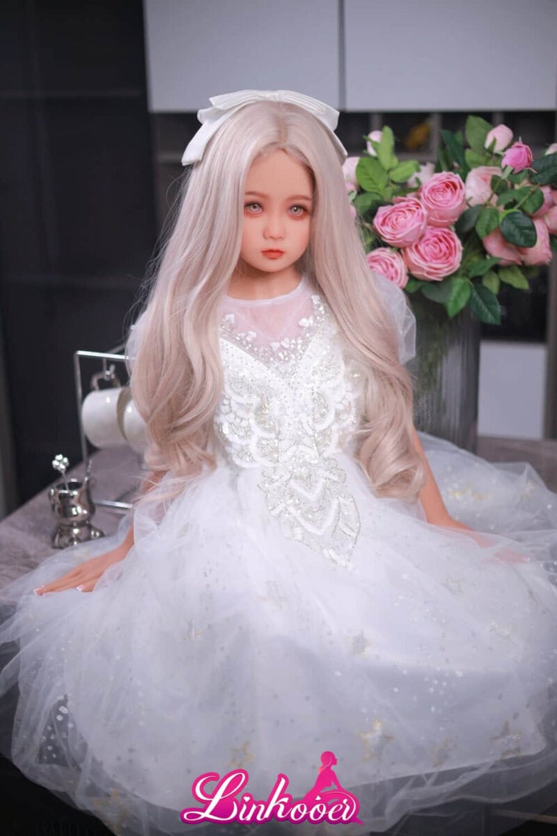 115cm White Hair Lovely Girl Linkooer Young Sex Doll (4)